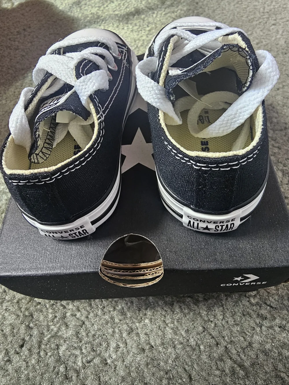 Converse All Star Kids Black Canvas Low Top Sneakers
